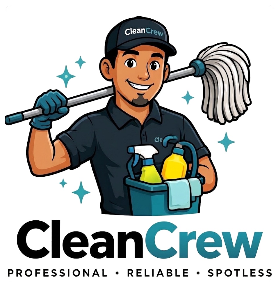 CleanCrew logo: Professional, Reliable, Spotless